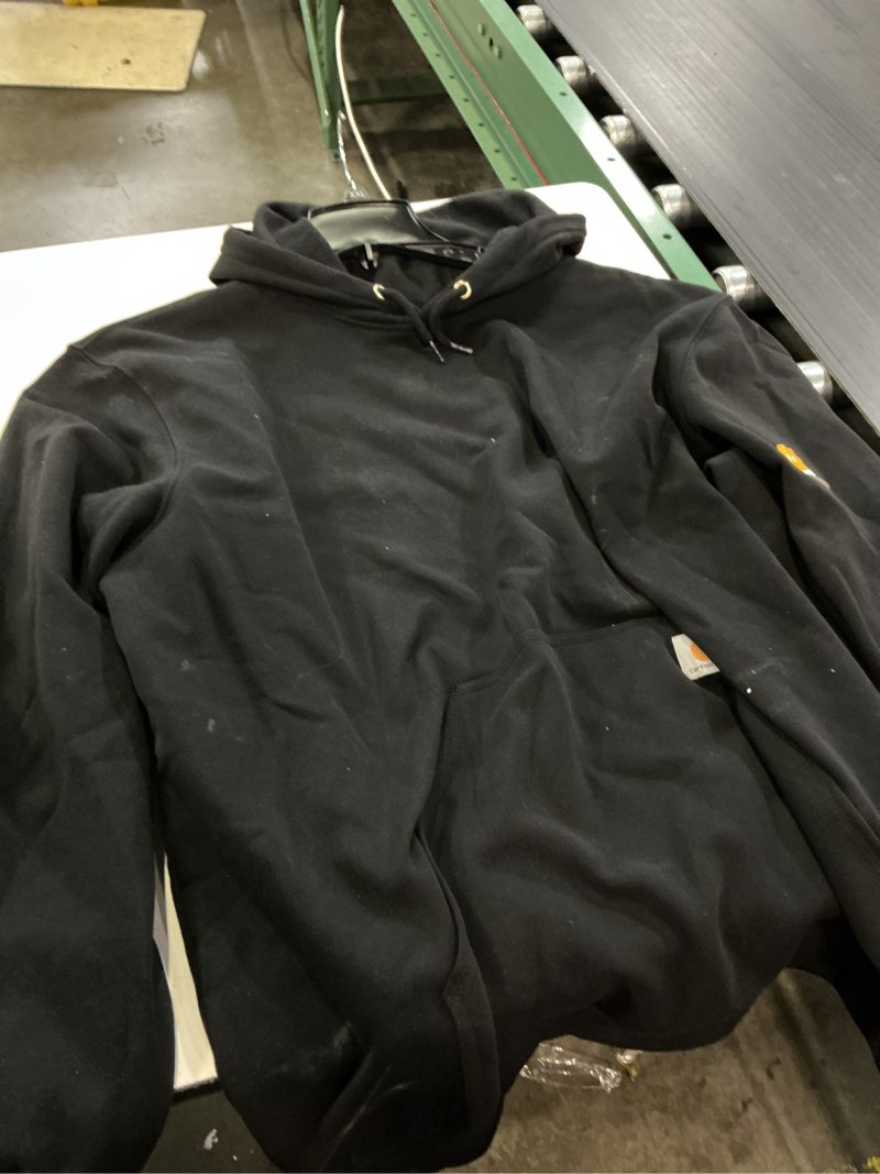 Condition photo showing As Is for carhartt loose-fit midweight logo long-sleeve hoodie for men - black - 2xl