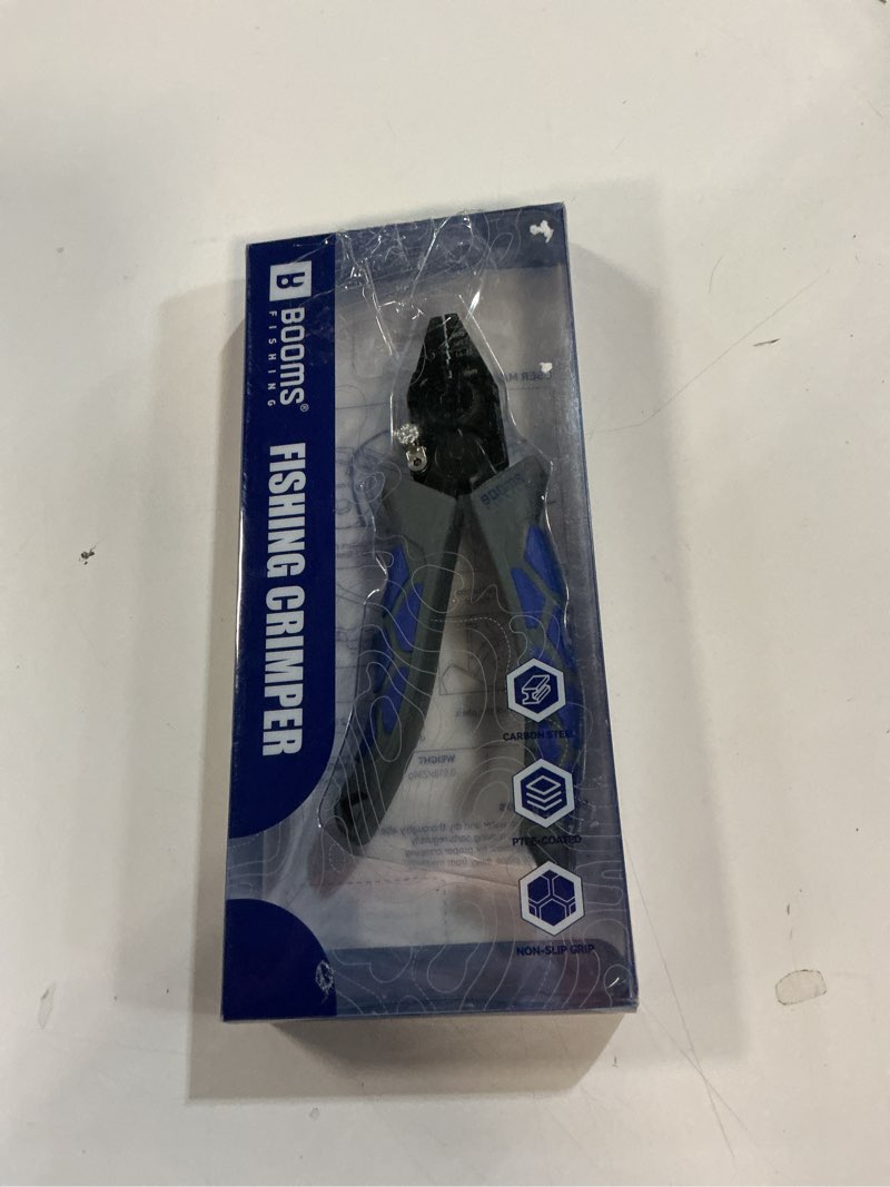 Condition photo showing Good Condition for booms fishing cp4 wire crimping tool with cutter, effort-saving fishing crimping pliers, high carbon steel fishing plier wire rope leader crimper tool, 7 inch crimpers swager with ergonomic handle crimper only