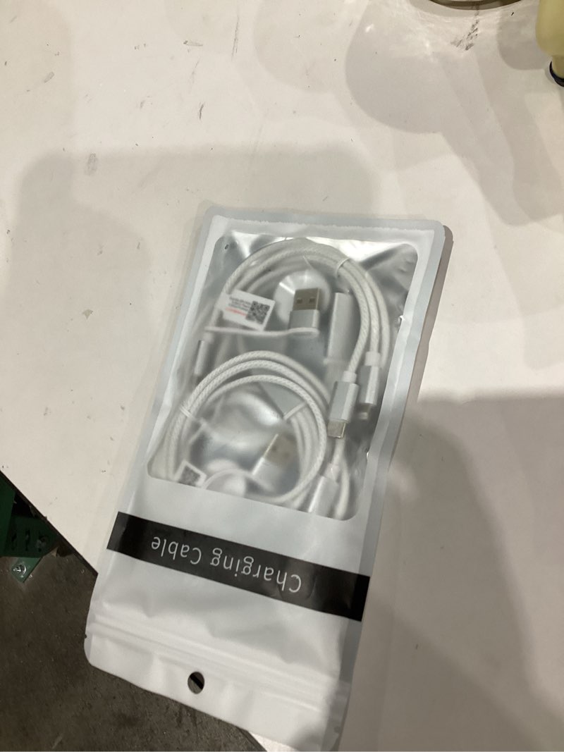 Condition photo showing New/Like New for 2Pack Multi Charging Cable Cord for Travel Essentials,Apple Watch Charger,iPhone Charger,[3-in-2] Type C/Lightning Cable Portable Designed for iWatch,iPhone 17-8,Galaxy S25-21,AirPods,iPad-4FT White 2Pack-4FT White