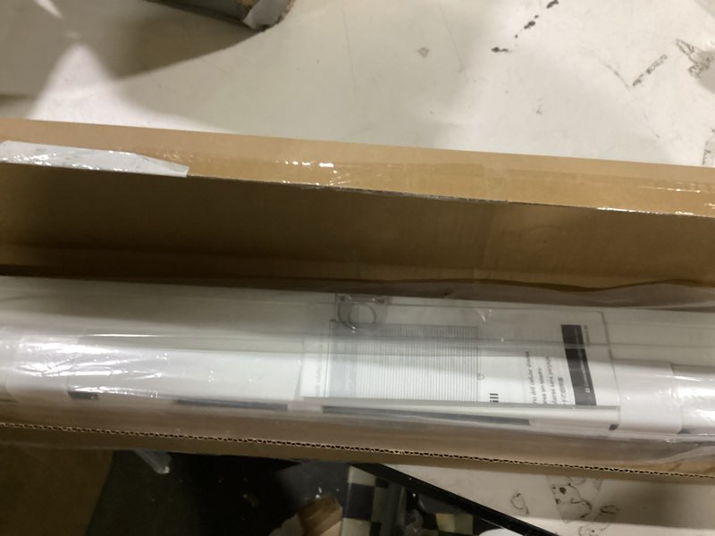 Condition photo showing As Is for lazblinds no tools no drill cordless cellular shades, light filtering honeycomb shades for home, thermal insulation blinds for windows, 24" w x 48" h, white light filtering-white 24" w x 48" h