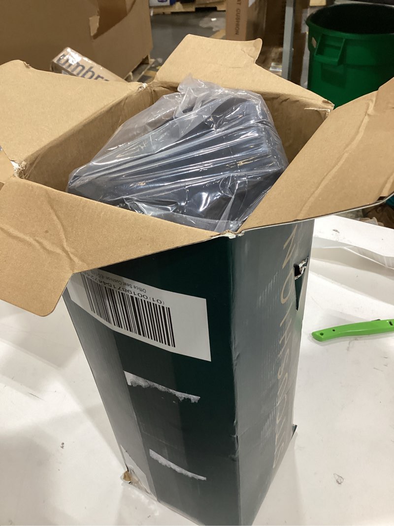 Condition photo showing New/Like New for Extra Large Memory Foam Seat Cushions for Office Chairs, Pressure Relief Seat Cushion for Tailbone Pain Relief, Sciatica & Back Pain, Ergonomic Office Chair Cushion for Long Sitting & Driving (Black) Black & Dark Gray