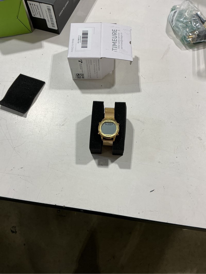 Condition photo showing Good Condition for women's step counter pedometer watch with stainless steel bracelet, stylish design, no app, no charging needed for step, calorie, distance, alarm, countdown timer?tu-2401 non-crystal rose gold