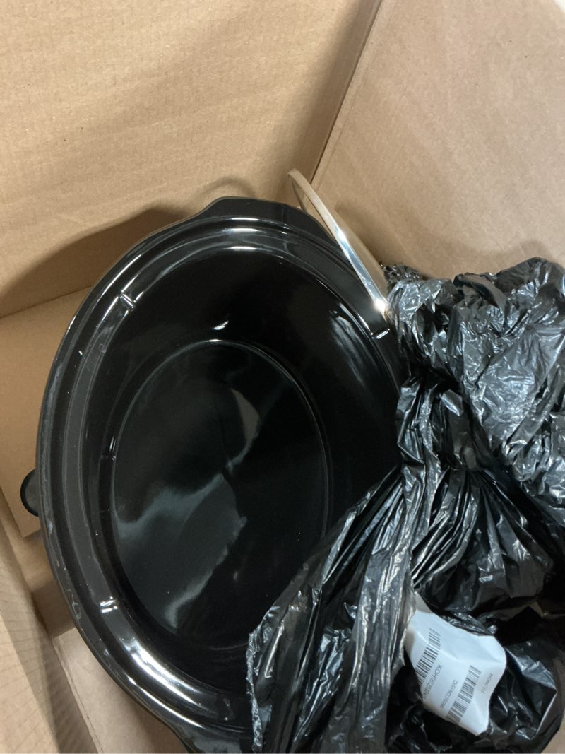 Condition photo showing As Is for Crock-Pot 7 Quart Oval Manual Slow Cooker, Stainless Steel (SCV700-S-BR), Versatile Cookware for Large Families or Entertaining