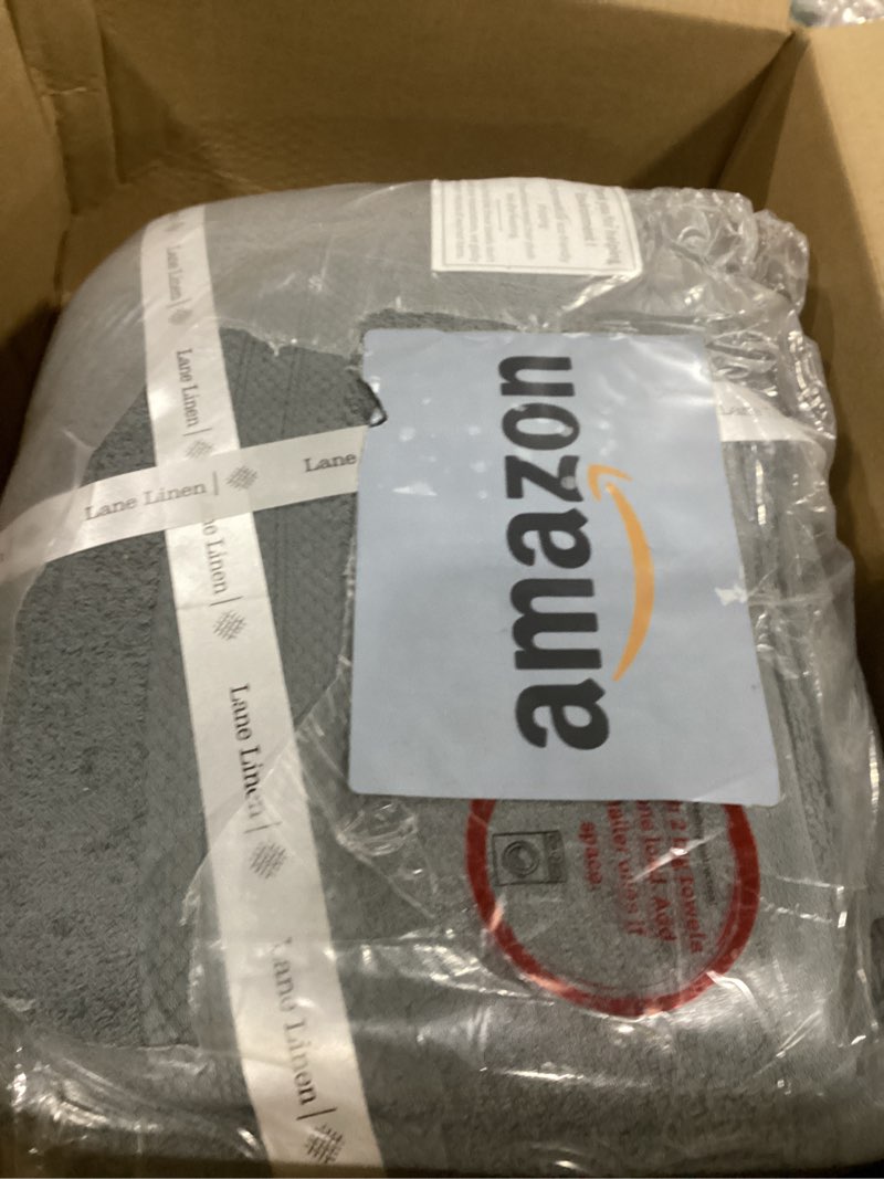 Condition photo showing Good Condition for (SIMILAR TO STOCK PHOTO)LANE LINEN Luxury Bath Towels Set - 6 Piece 100% Cotton Bathroom Quick Dry Shower Extra Aborbent Towel Super Soft 2 Hand Wash Cloths Space Grey 6 Piece Set 01: Grey