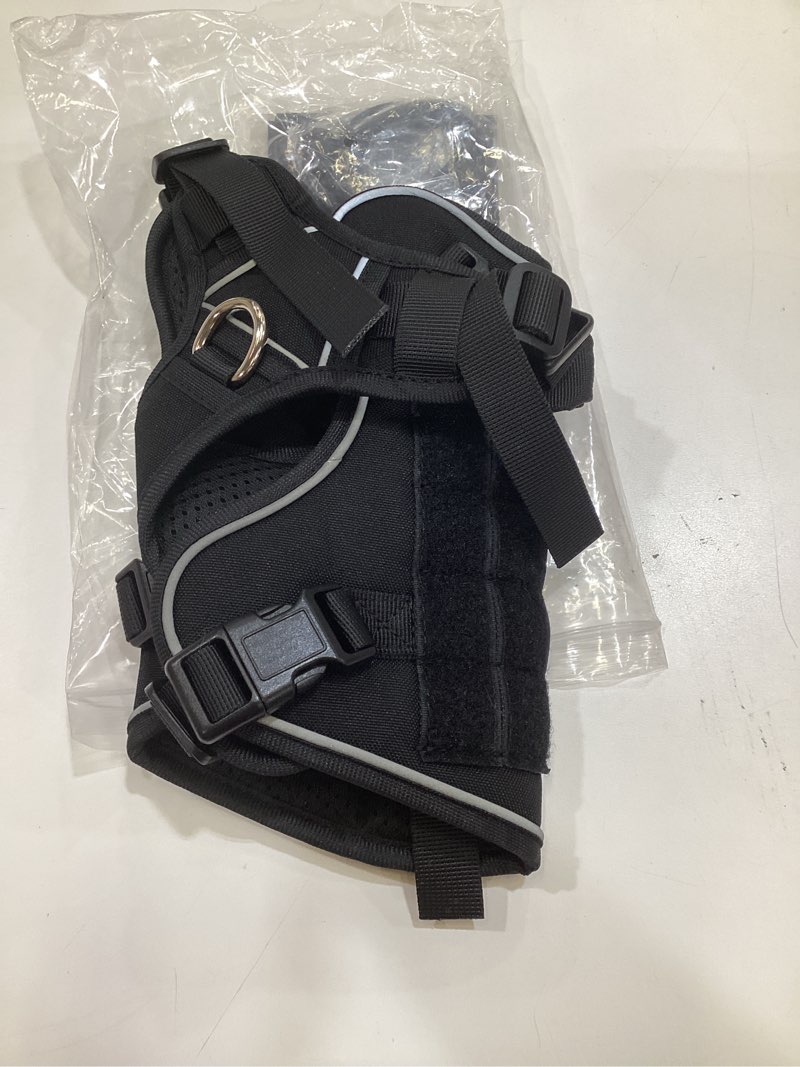 Condition photo showing Good Condition for tactical dog harness small sized dog,no pull military dog vest with handle,reflective heavy duty pet harness for walking hiking training black s black small