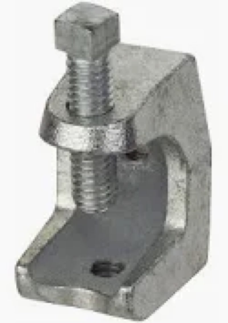 OHLECTRIC 2-Pack - Malleable Iron Rod Support Beam Clamp – Zinc Plated for Corrosion Resistance – 7/