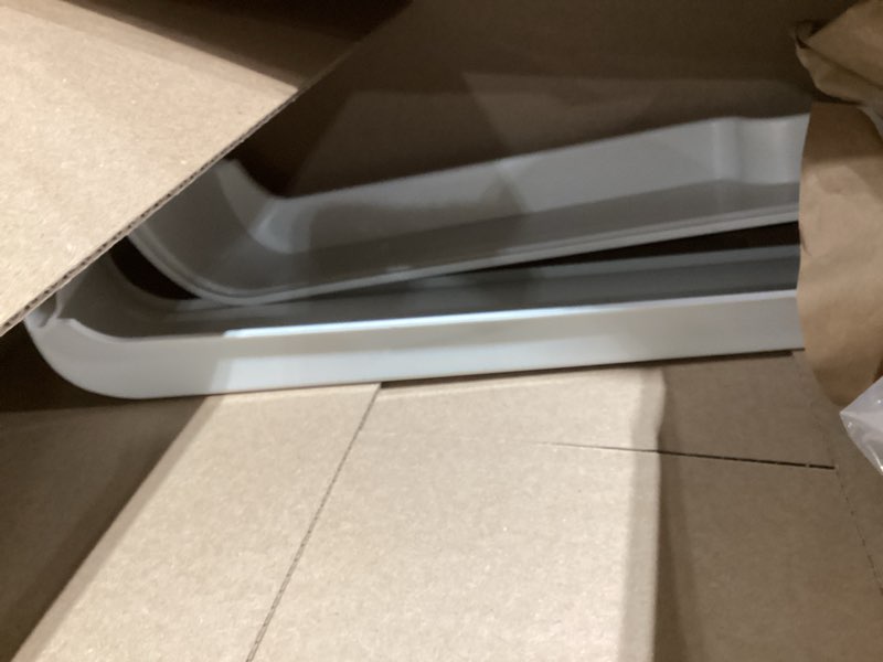 Condition photo showing As Is for 240337901 (MIDDLE) & 240338101 (BOTTOM) Door Shelf Bin Racks Compatible with Frigidaire Refrigerator