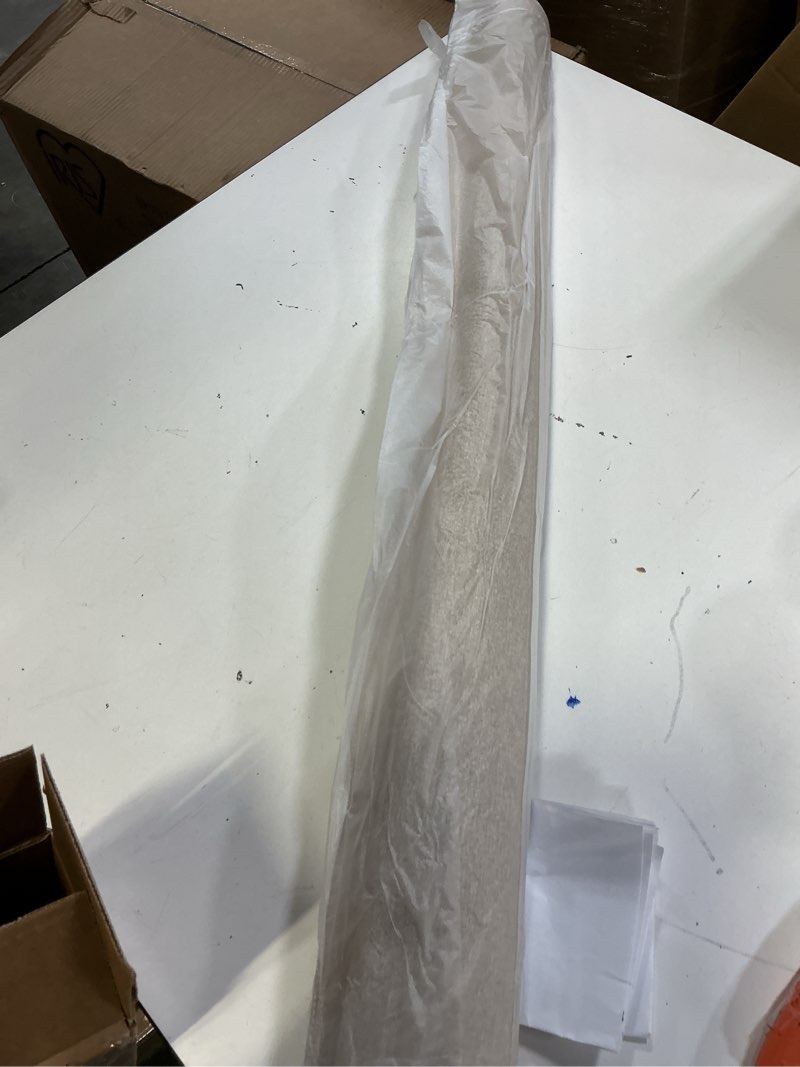 Condition photo showing As Is for no drill blackout roman shades for indoor windows,cordless roman blinds,linen no tools window shades,easy to install window blinds for home bedroom,blackout-oatmeal grey,34" w x 48" h
