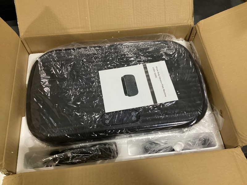 Condition photo showing New/Like New for vibration plate exercise machine, vibration plate for lymphatic drainage 330 lbs capacity whole body vibration platform machines helps weight loss shaping toning wellness black