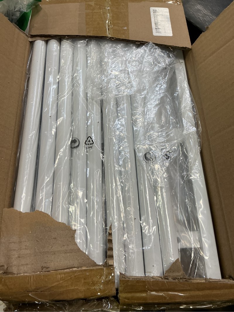 Condition photo showing Good Condition for 3-Tier Shoe Rack for Closet, 16"-33" Expandable ShoeRackAdjustable for Entryway Closet Doorway SturdyMetal, White White 3 Layers and 3 Tubes