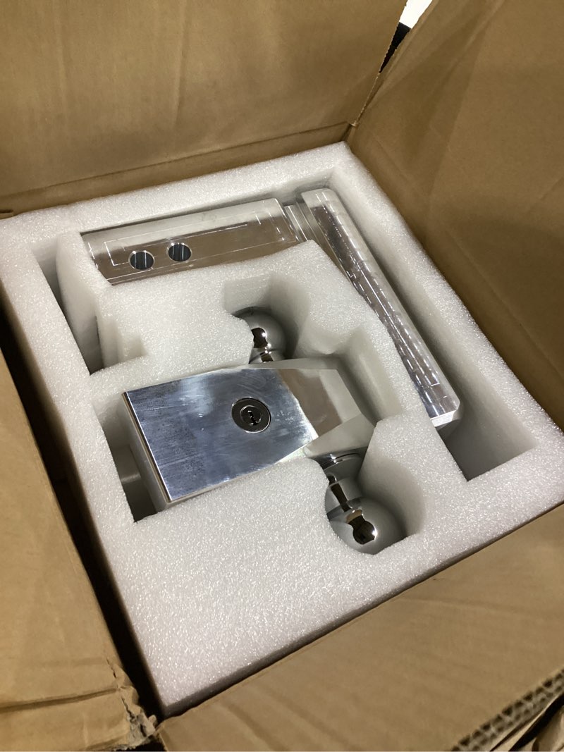 Condition photo showing New/Like New for mzs adjustable trailer hitch - fits 3 inch receiver hitch - 6-inch adjustable drop hitch - heavy duty aluminum tow hitch for truck(21,000 lbs gtw) chrome 3 inch receiver , 6-inch drop/rise