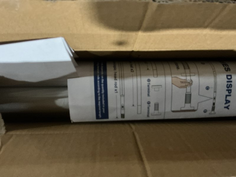 Condition photo showing Good Condition for Long Tension Rod 39-144inch White Tension Curtain Rods No Drilling Adjustable Outdoor Curtain Rod fo