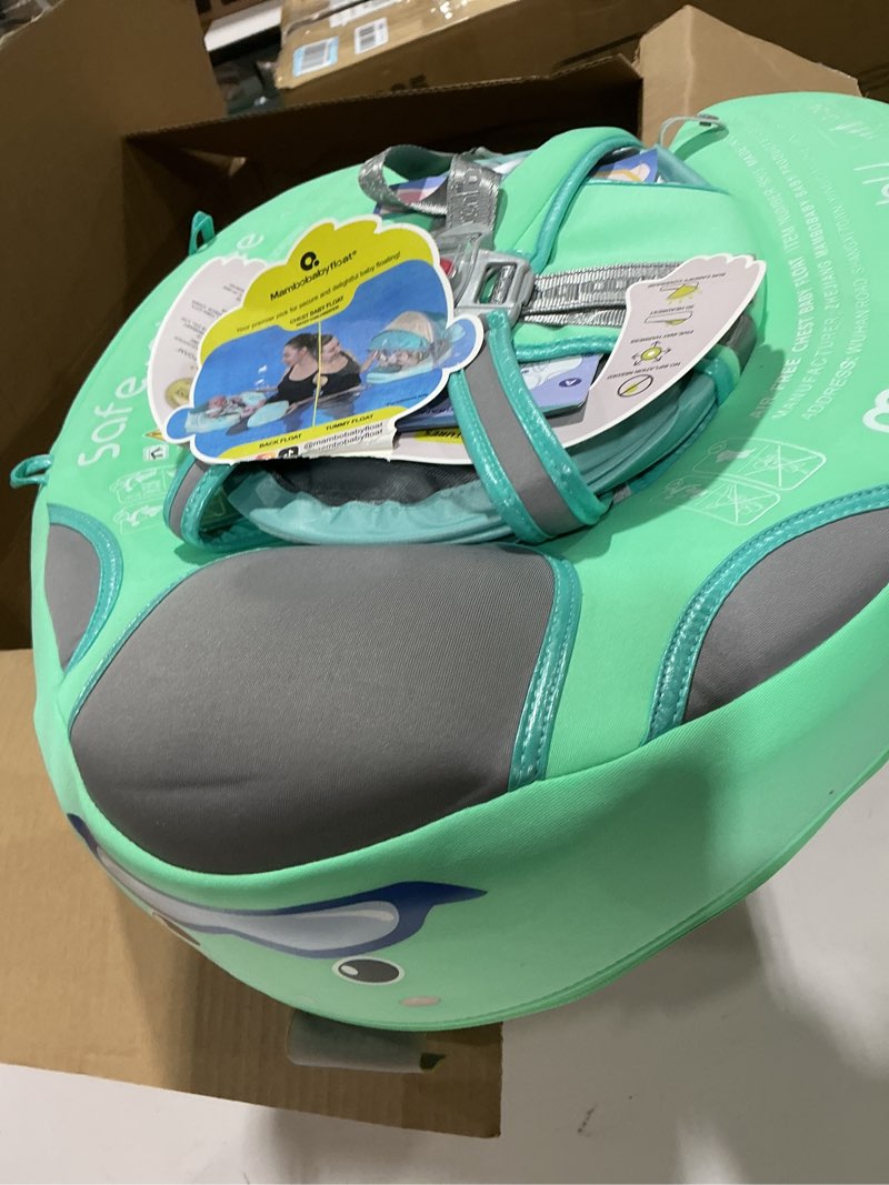 Condition photo showing Good Condition for Mambobaby Add Tail Newest Baby Float with Sun Canopy – Special Edition Green