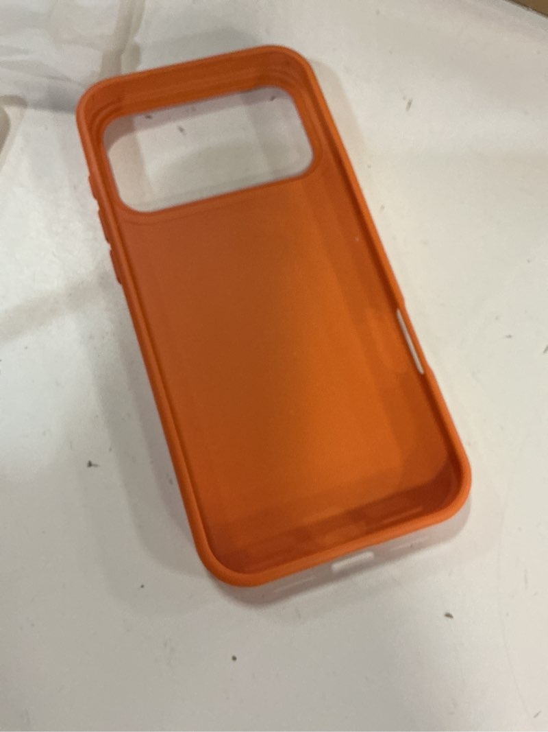 Condition photo showing New/Like New for 360 magnetic stand for iphone 17 pro max case,fits magsafe,military drop protection,build in kickstand, slim shockproof phone cover for iphone 17 pro max 6.9"(matte orange) iphone 17 pro max(6.9'') orange