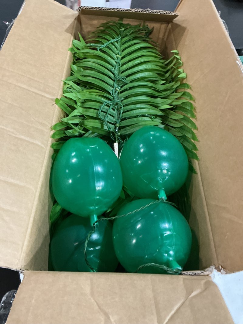 Condition photo showing Good Condition for palm trees for outside patio, 9.5ft 305 led lighting artificial palm tree with coconuts, outdoor pool tropical decorations for home party hawaiian jungle christmas nativity beach garden park 9ft 6in green