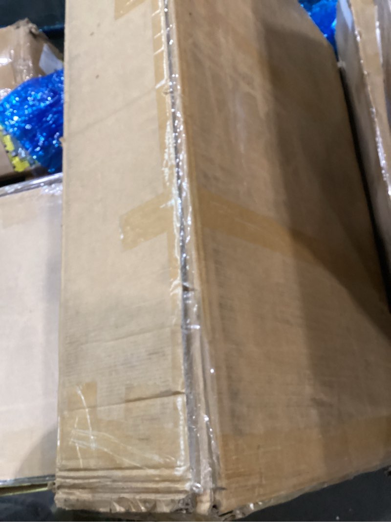 Condition photo showing As Is for Vanity Desk with 29.53" HD Lighted Mirror, 47.24" Big Modern Vanity Desk with Mirror and Lights, Makeup Vanity with 5 Drawers and Storage Shelves and Charging Station, White