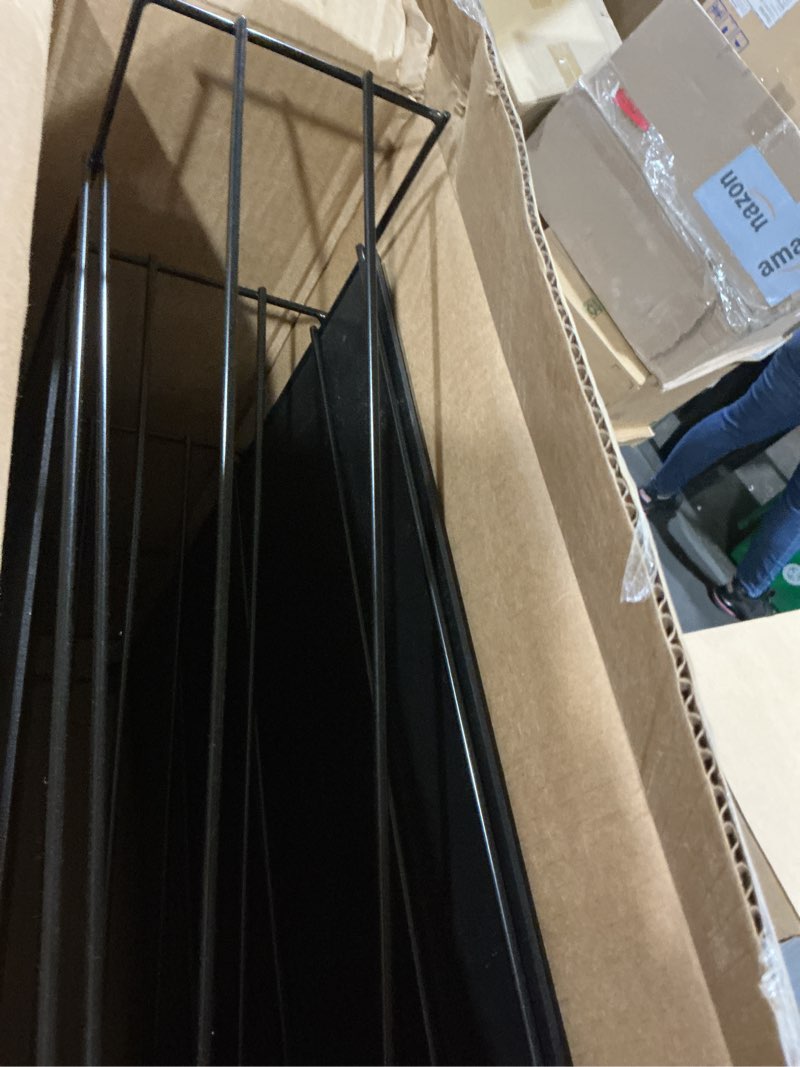 Condition photo showing As Is for San Jamar Wirewors Cup and Lid Dispenser 3 Cup Dispensers and 1 Lid Organizer with Side Panels for Kitchens, Restaurants, and Fast Food, Plastic, 8.25 x 20.5 x 27.5 Inches, Black