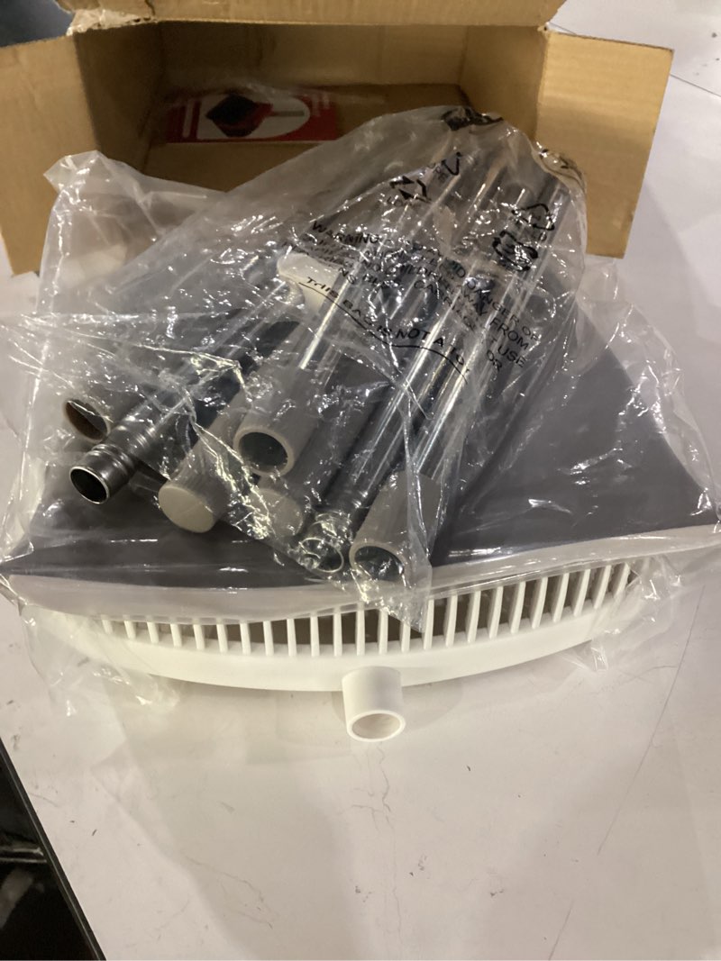 Condition photo showing Good Condition for nacena broom and dustpan set, 52-in long adjustable handle broom dustpan combo with dustpan teeth to automatically clean hair suitable for home kitchen office hall floor(grey&white) grey-white 1 pack