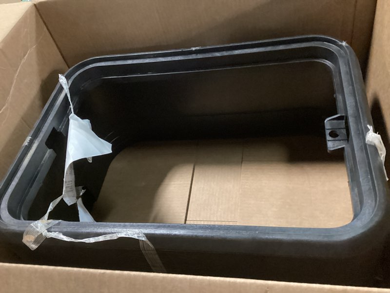 Condition photo showing As Is for ( incomplete)Rain Bird CPVBJMB Professional Series 12\" Jumbo Rectangular Sprinkler Valve Box, Black with Green Lid, 12\" High