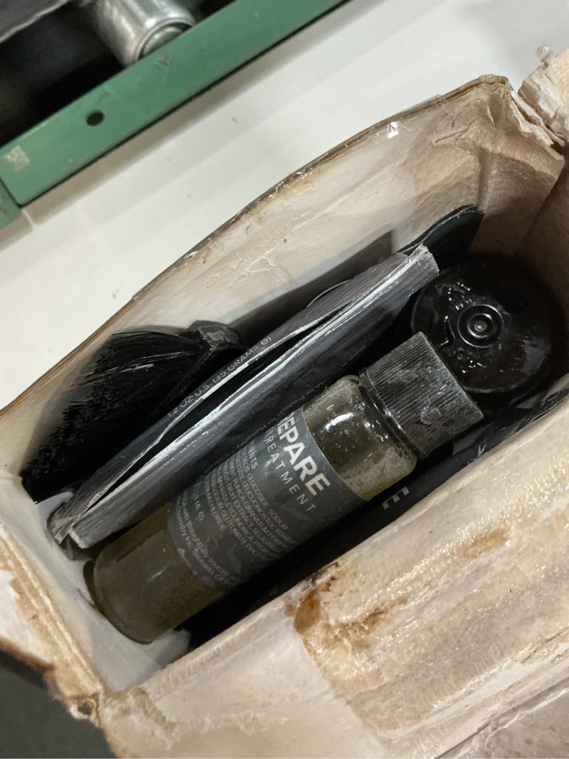 Condition photo showing As Is for hairprint true color restorer in brown | patented for restoring gray hair | replenishes natural pigment | adds body, strength, & texture | at-home treatment | dye-free & non-toxic brown (restorer)