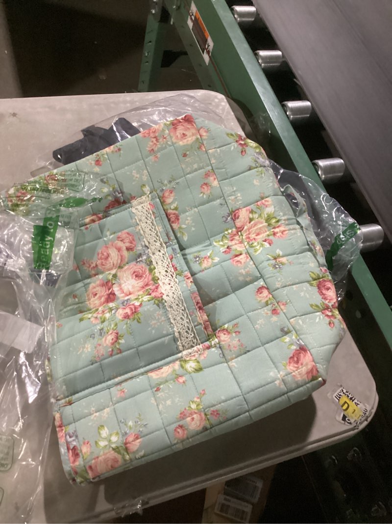 Condition photo showing Good Condition for Sewing Machine Dust Cover, Floral Quilted Sewing Machine Cover with Pocket, Craft Room Sewings Supply Organizer (Green, 17 Inches)