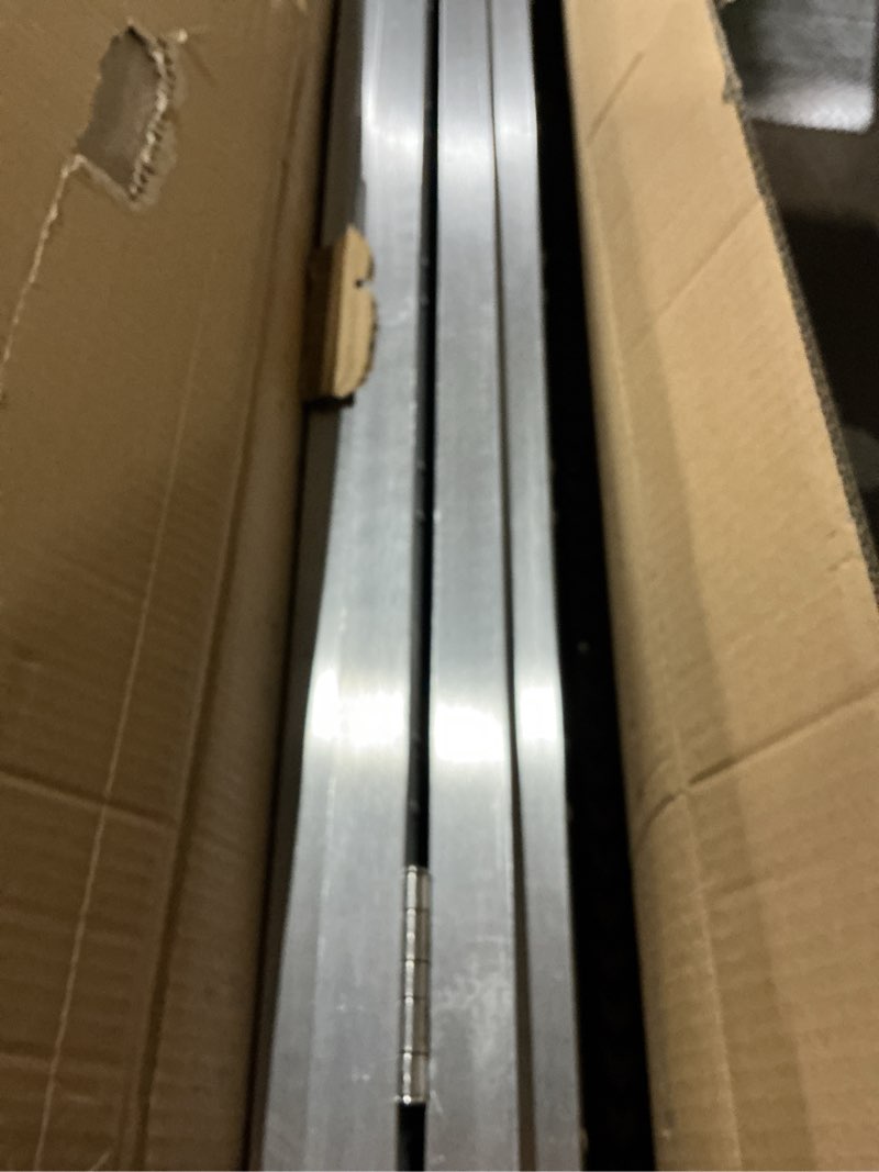 Condition photo showing Good Condition for portable wheelchair ramp 8ft, anti-slip aluminum folding portable ramp, wheelchair ramps for home, weight capacity up to 800 lbs, with transition plates above and below, loading dock plates silver 8ft using height 8-24"