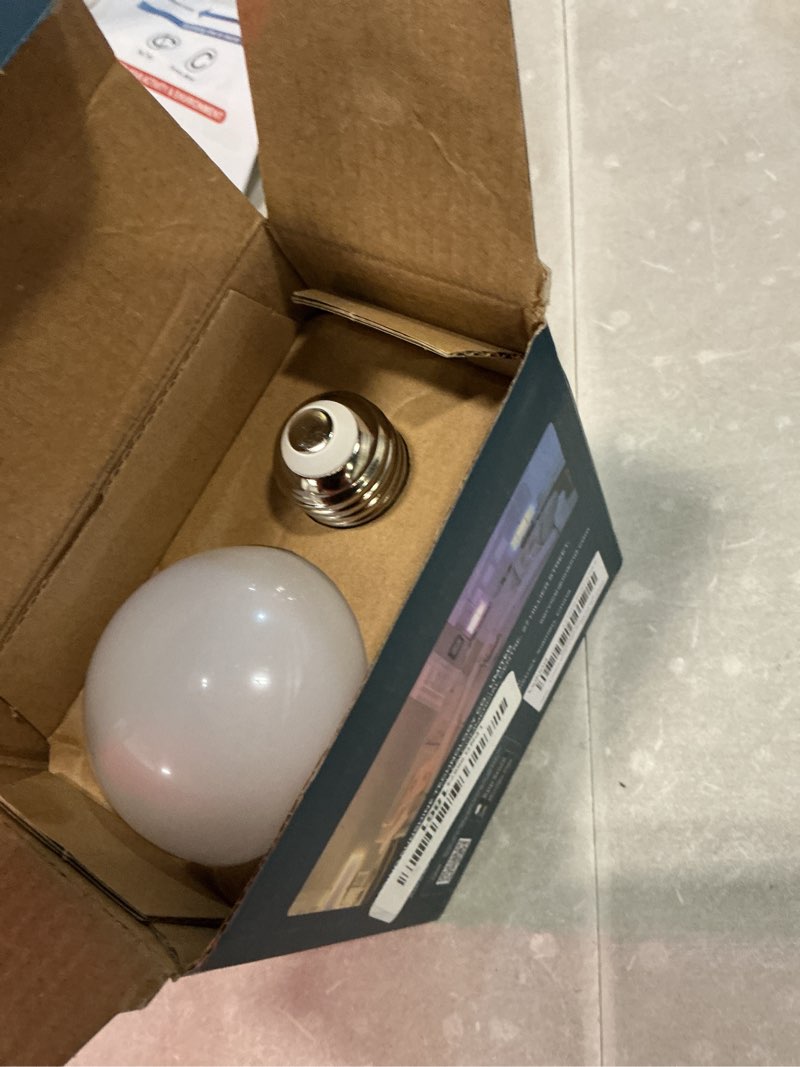 Condition photo showing Good Condition for linkind smart light bulbs, 1600lm (100w equivalent) smart bulb, work with alexa & google home, rgbtw color changing bulb music sync, 2.4ghz wi-fi & bluetooth, led alexa light bulbs 14w, a21 e26, 2pack 2 pack 100w