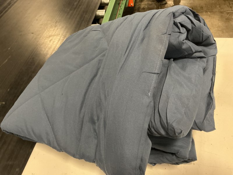 Condition photo showing As Is for ivy union - juego de edredón alternativo de plumón extra largo, color azul coronet ( no include pillow cover )