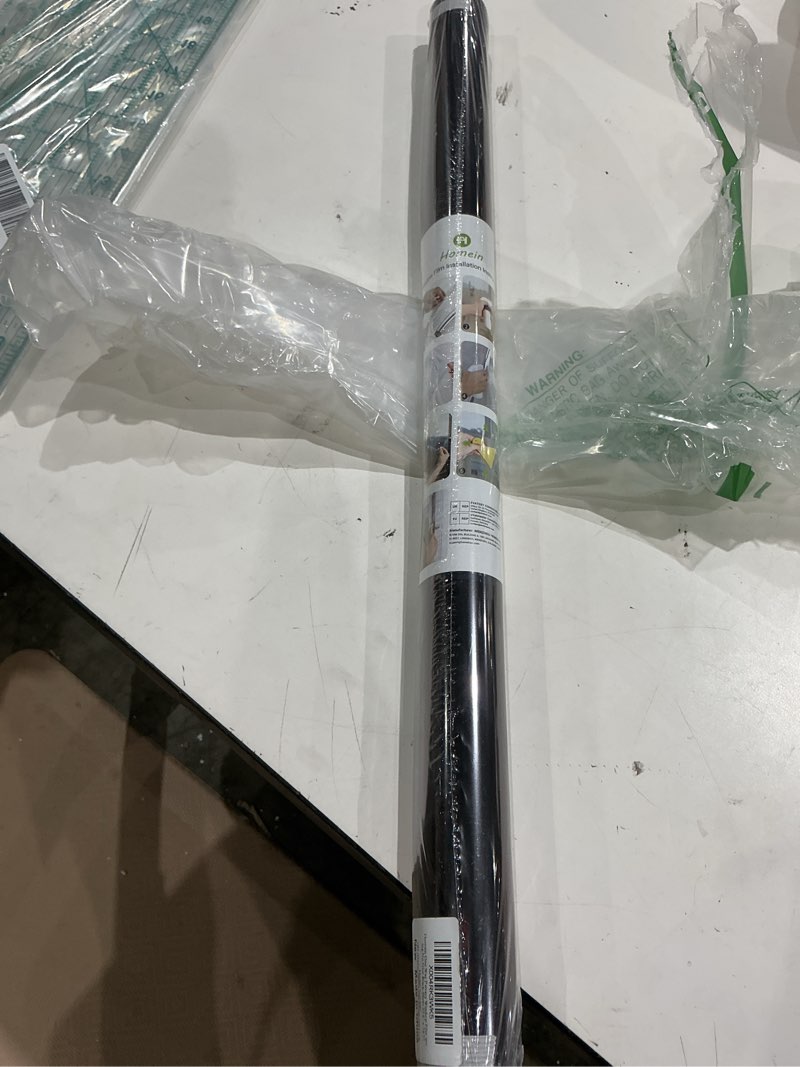 Condition photo showing New/Like New for homein one way window tint for home with tools, black-silver 23.6" x 78.7" | window tint for home heat control sun blocking anti uv mirror reflective covering see out not in static cling no glue 23.6" x 78.7" black-silver