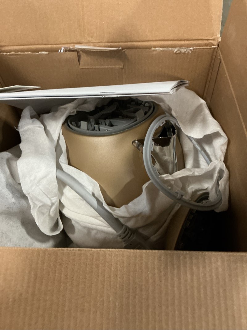 Condition photo showing As Is for smeg 50's retro style 7 cup electric water kettle with automatic shutoff, removable base, and water indicator, klf03chmus, matte campagne 1.8 quarts matte champagne