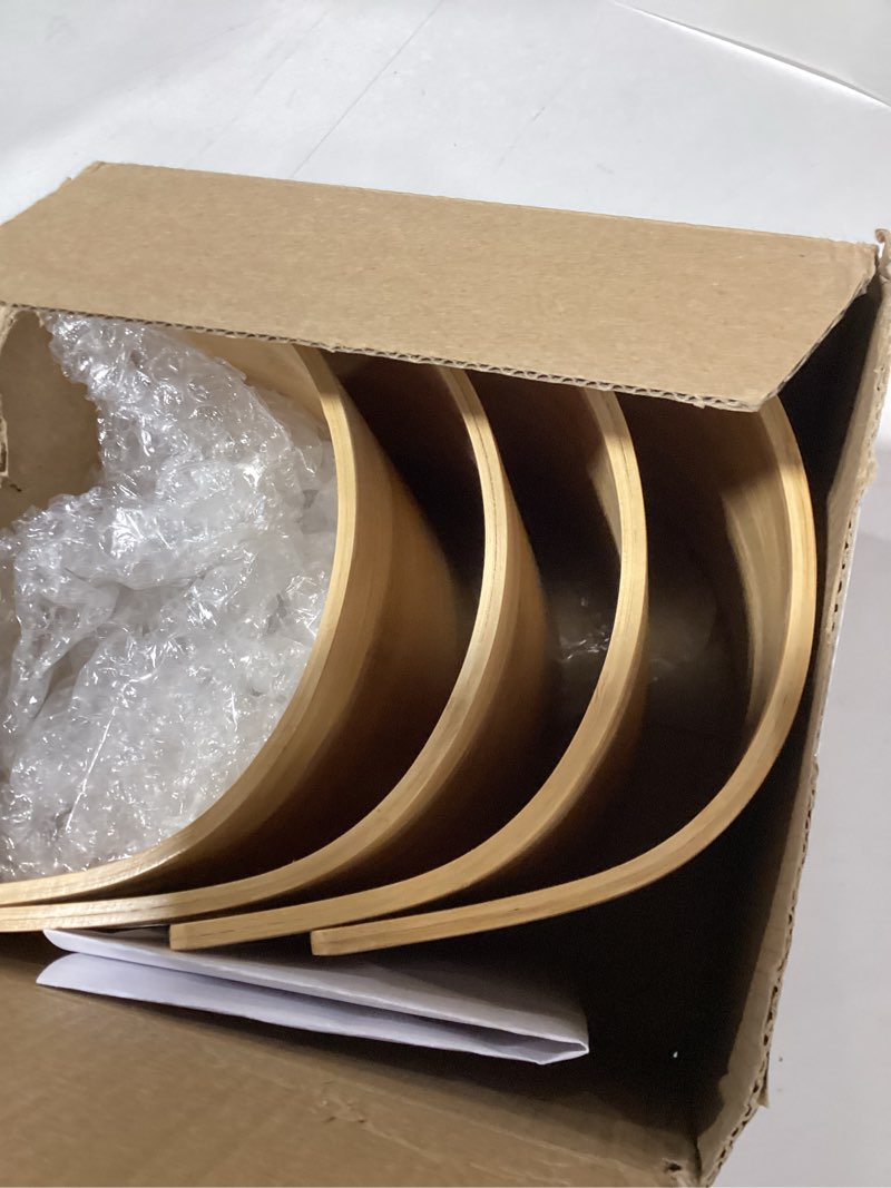 Condition photo showing New/Like New for Bamboo Towel Rack by Aura Nest Set of 4 Wood Towel Racks Bamboo Bathroom Accessories -Wall Towel Holder for Rolled Towels Wooden Towel Racks for Bathroom Spa Bathroom - Natural Bamboo