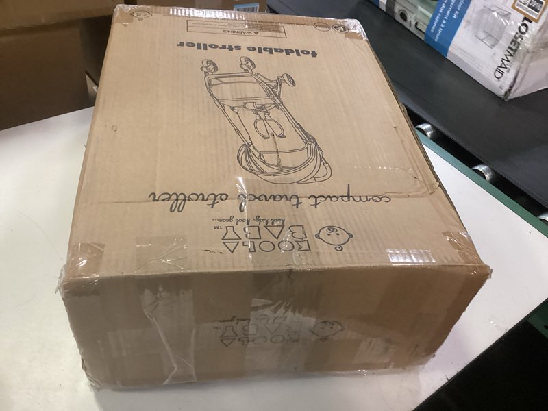 Condition photo showing New/Like New for lightweight travel stroller for baby & toddlers - easy fold & compact stroller for airplane with canopy, storage basket, multi-position recline & convenient one-hand fold, travel bag included (black)