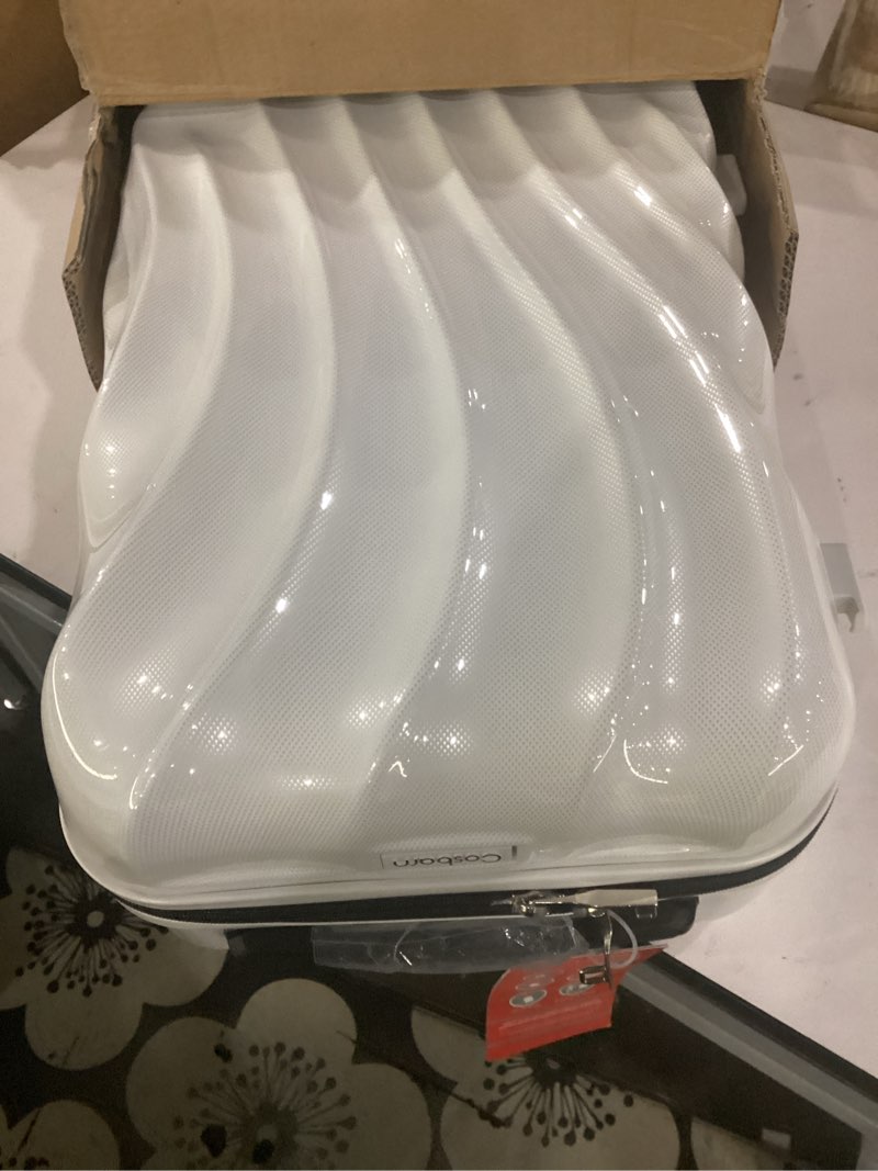 Condition photo showing Good Condition for cosbarn luggage sets 3 piece suitcases with wheels, suitcase set, abs+pc hardshell luggage with phone holder, lightweight carry on luggage with tsa lock spinner wheels white 3 piece sets (20/db/tb)