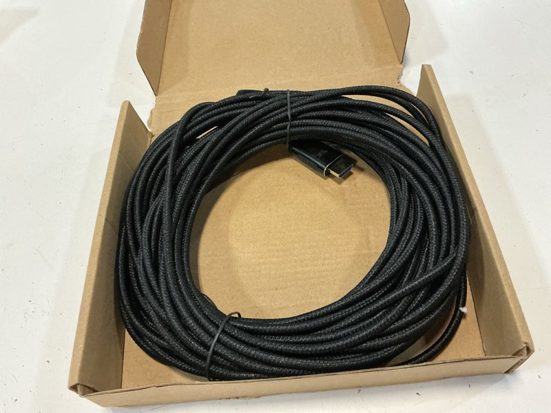 Condition photo showing Good Condition for snowkids 8k hdmi fiber optic cable long 2.1 50 ft,48gbps uhd unidirectional | fiber optical, long braided,48gbps ultra high-speed hdmi cord,10k 8k@60hz compatible for tv/ps-5/x-box/projector/sound system