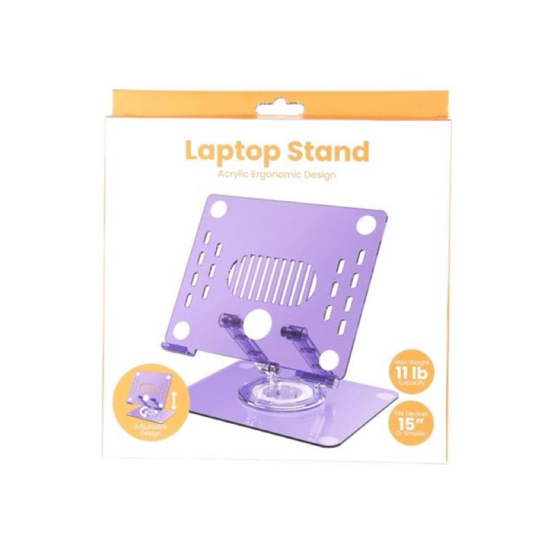 (pack of 2)vivitar acrylic laptop stand - light purple