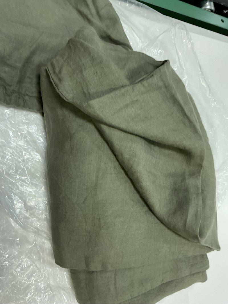 Condition photo showing Good Condition for quince liven duvet cover  twin/ dusty olive