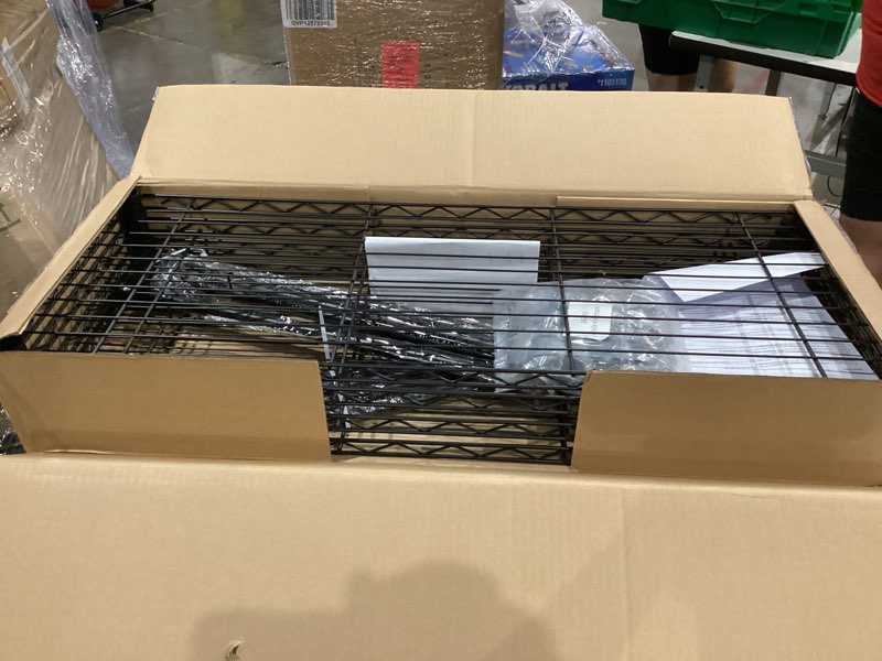 Condition photo showing Good Condition for 36" l×14" w×54" h commercial wire shelving unit metal shelf with 4 tier adjustable layer rack strong steel for restaurant garage pantry kitchen garage?black black 36×14×54