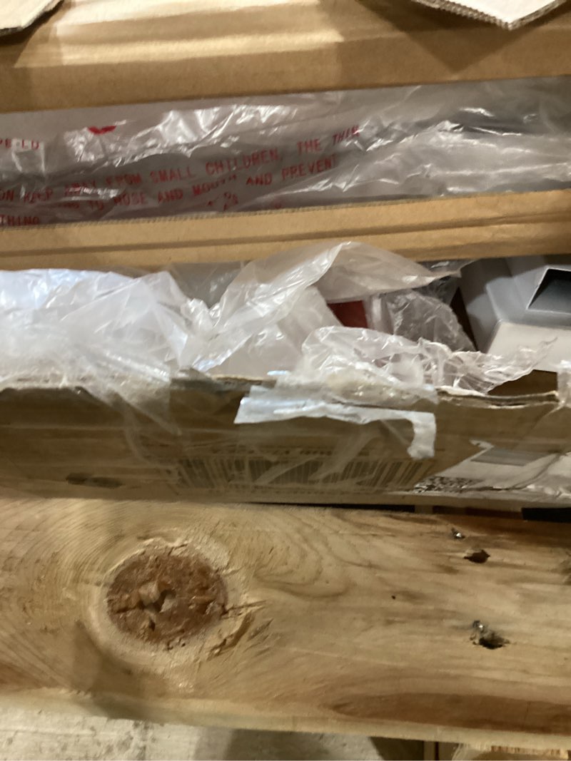 Condition photo showing Good Condition for keiki full size metal loft bed frame with convertible staircase, built-in storage shelves and wardrobe, loft bed with solid slats, guardrail, no box spring required, easy assembly, for bedroom, white white full+staircase