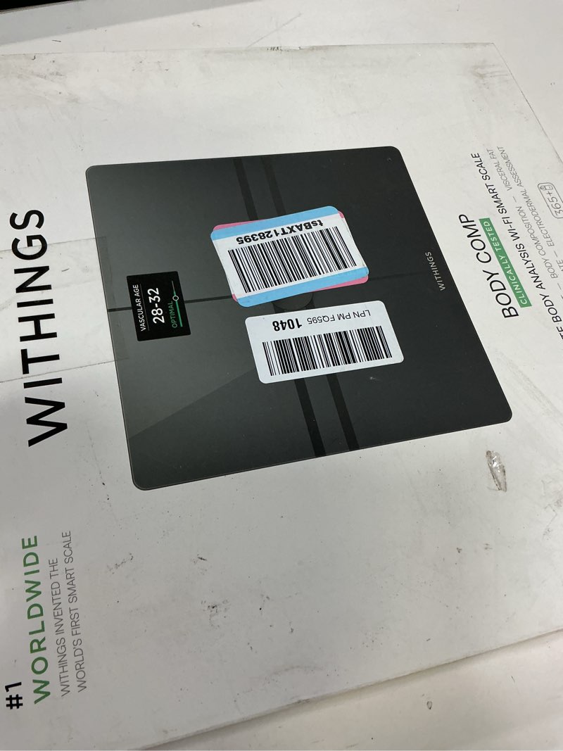 Condition photo showing Good Condition for withings smart scales for body weight, fsa or hsa eligible, body analysis, fat content, muscle mass, bone density, visceral fat, bathroom scale, bmi scales digital weight and body fat, bluetooth, wifi black body comp