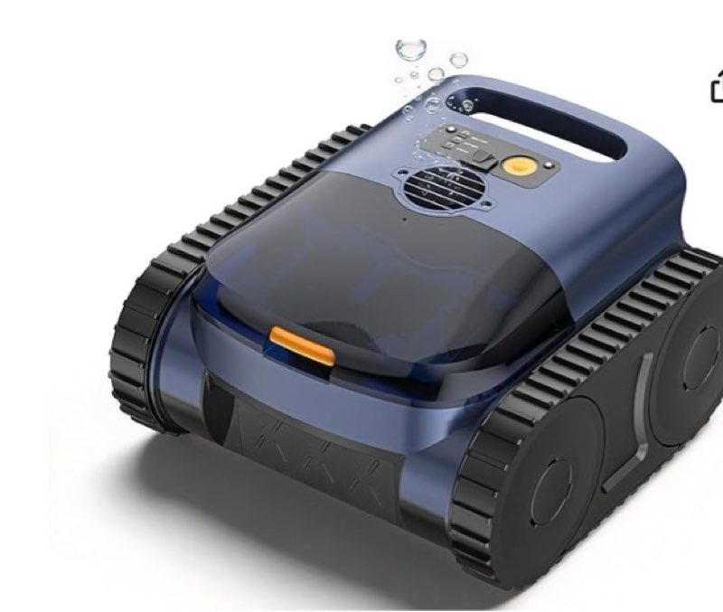 pool vacuum for inground pool & above ground pool, cordless pool cleaner with smart navigation, self-parking, led indicator, wall&waterline cleaning pool robot up to 2150 sq.ft