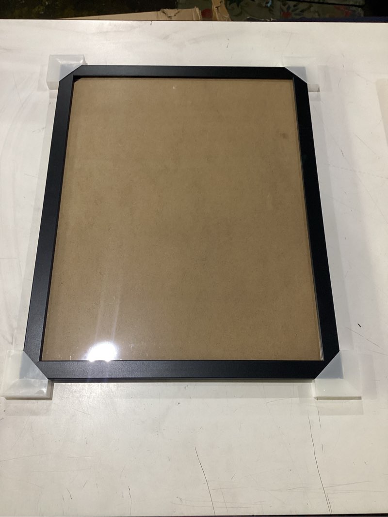 Condition photo showing Good Condition for *similar to stock* americanflat 14x18 picture frame with polished plexiglass - signature collection - gallery-style frames made of engineered wood - photo frame for wall display - black 14x18 black