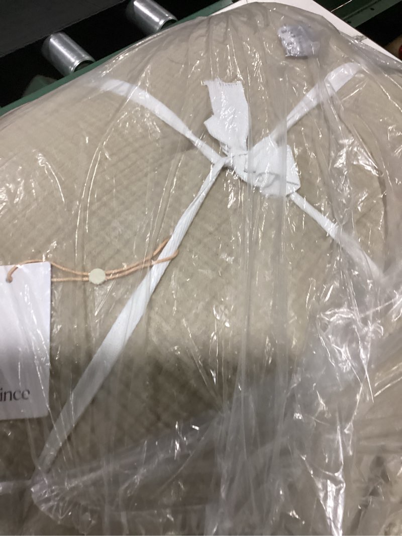 Condition photo showing Good Condition for bedsure 100% cotton muslin blankets for adults large throw 50x70 inches - 4-layer breathable and lightweight, soft boho gauze muslin cotton blanket for couch decor travel summer, linen beige 01 - beige throw xl (50" x 70")