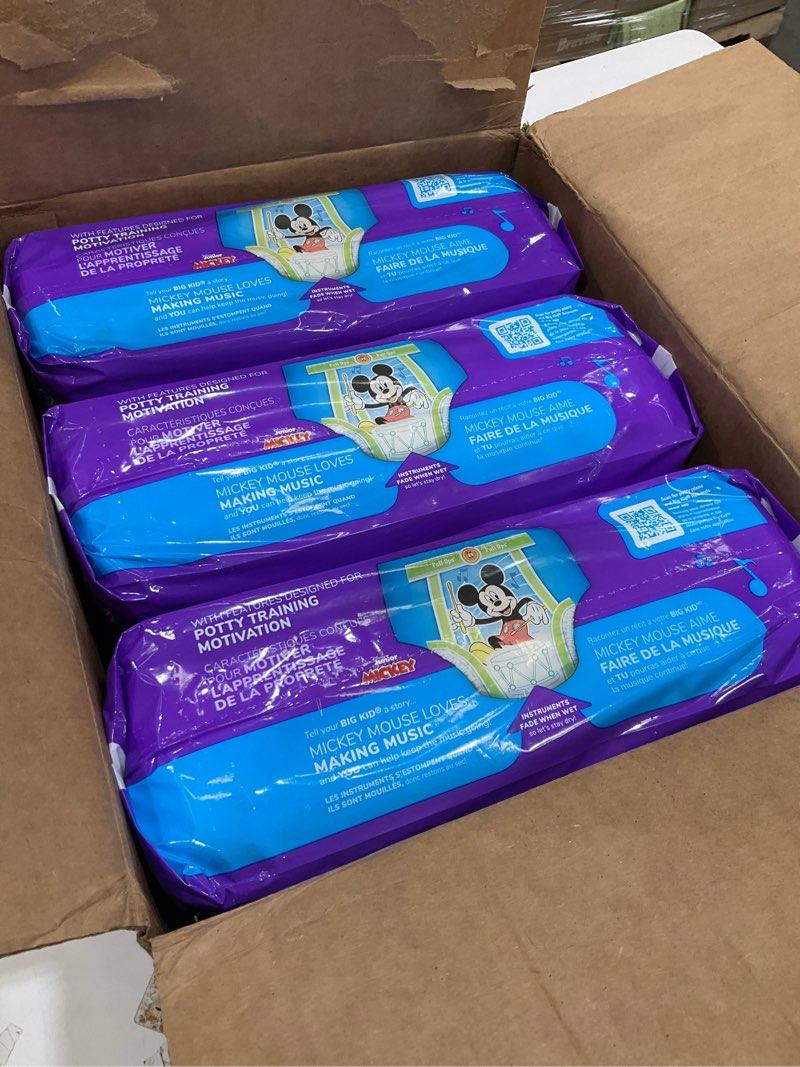 Condition photo showing New/Like New for Pull-Ups Boys' Potty Training Pants, Size 4T-5T Training Underwear (38-50 lbs), 99 Count (3 Packs of 33), Packaging May Vary 4T-5T 99