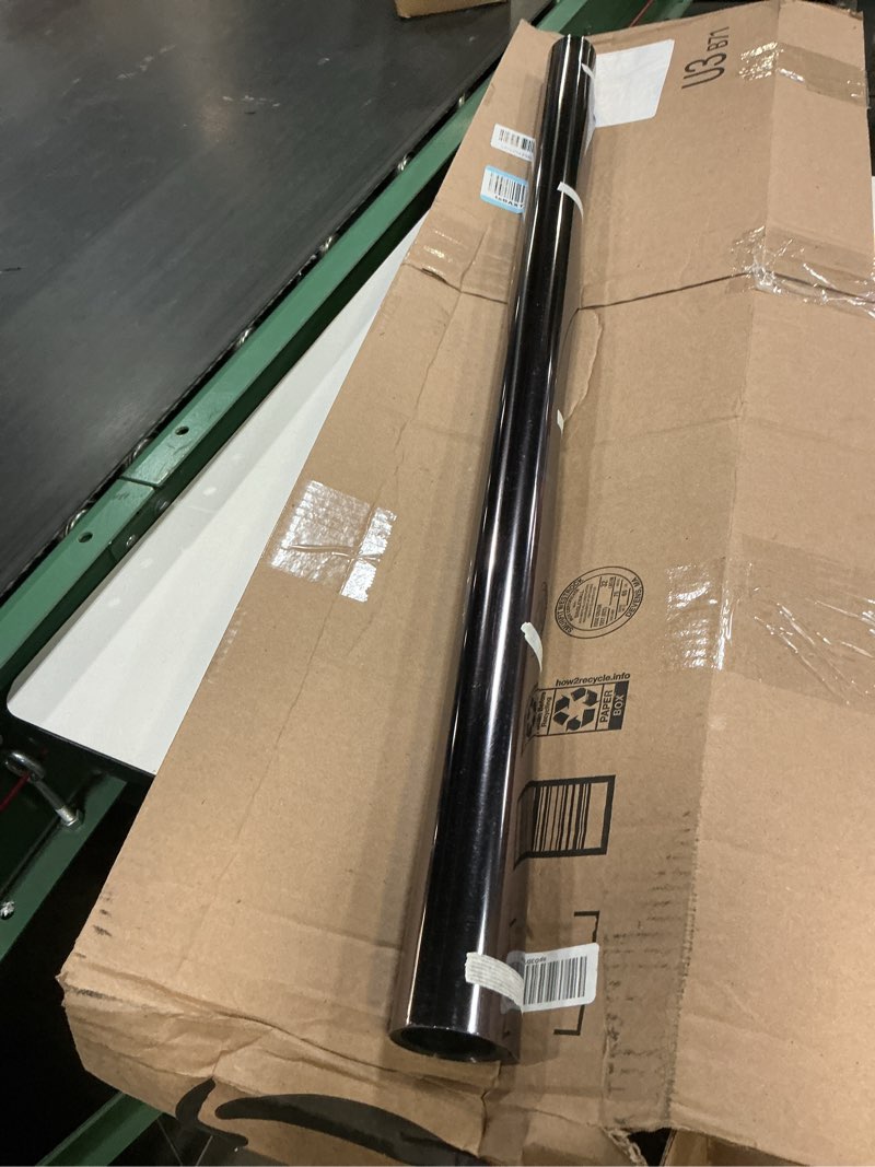 Condition photo showing As Is for rabbitgoo window privacy film one way window tint for home, removable reflective heat sun blocking anti uv glass door covering, mirror tinting film house office, 35.4 in x 13.1 feet, black silver 35.4" x 157.4" black-silver