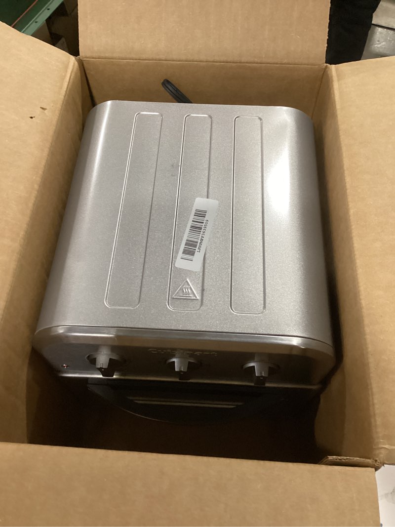 Condition photo showing Good Condition for Cuisinart Compact Air Fryer Toaster Oven, Stainless Steel Fryer with 6-in-1 Functions, Adjustable Temperature, Includes Oven Rack, Baking Pan and Air Fry Basket, TOA-26 Compact Air Fryer Oven Stainless Steel