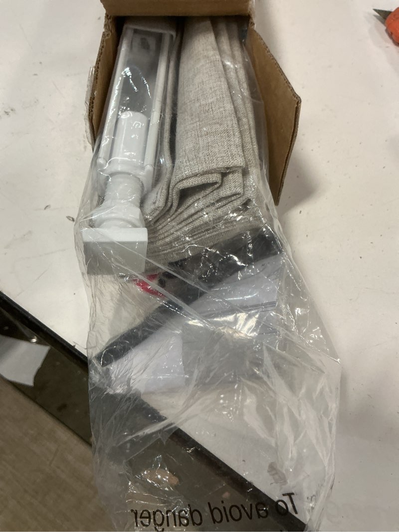 Condition photo showing Good Condition for LazBlinds No Drill Roman Shades for Windows, Cordless Blackout Window Shades with UV Protection, Polyester Fabric for Bedroom & Living Room, 34" W x 64" H, Natural Blackout - Faux Linen - Natural 34"W x 64"H