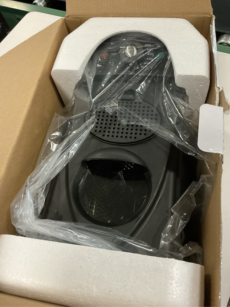 Condition photo showing As Is for Elite Gourmet EDF2100 Electric Immersion Deep Fryer Removable Basket Adjustable Temperature, Lid with Viewing Window and Odor Free Filter, 2 Quart / 8.2 cup