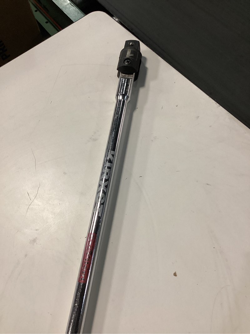 Condition photo showing As Is for 41-inch 1” drive breaker bar, heavy duty extension breaker bar, 250° rotatable head, premium chromium molybdenum steel, mechanical work, automobile and motorcycle maintenance and repair 1" 41 in