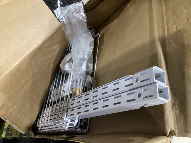 Condition photo showing Good Condition for rubbermaid configurations deluxe custom closet kit, 3-6 ft. adjustable metal wire shelving, white finish, expandable organization system, hardware included, for home closet/pantry/laundry/mudroom