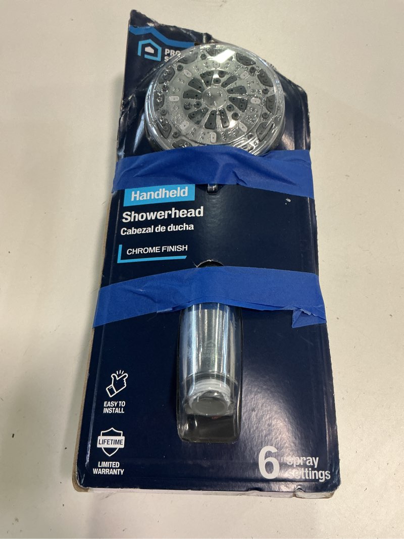 Condition photo showing As Is for  Project Source 6 -Spray Chrome 3.5-in Round Handheld Shower Head 1.8 GPM Item #5285424 | Model #3071-01618-PSCH